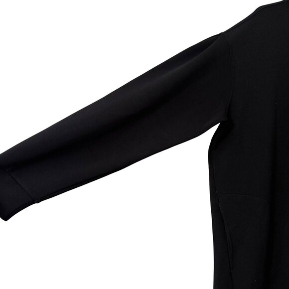 Spanx Air Essentials Black Crewneck Pockets Sweatshirt Tunic Dress Womens XLarge - Picture 3 of 6